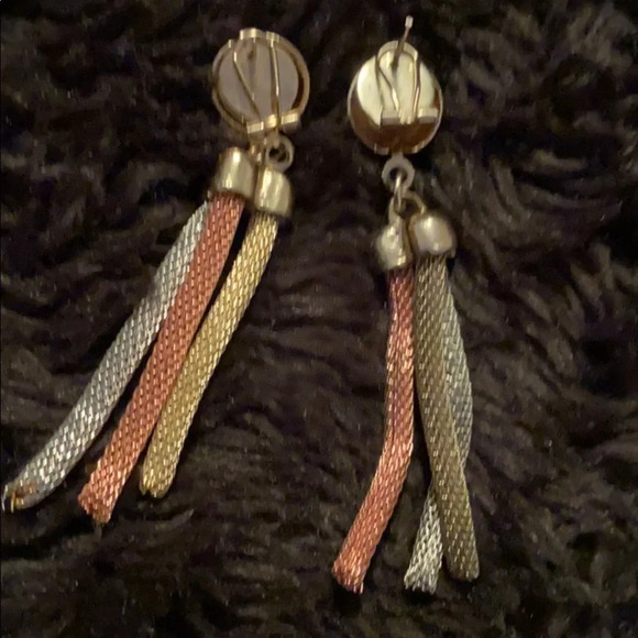 Silver three tone Drop earrings - Picture 4 of 6